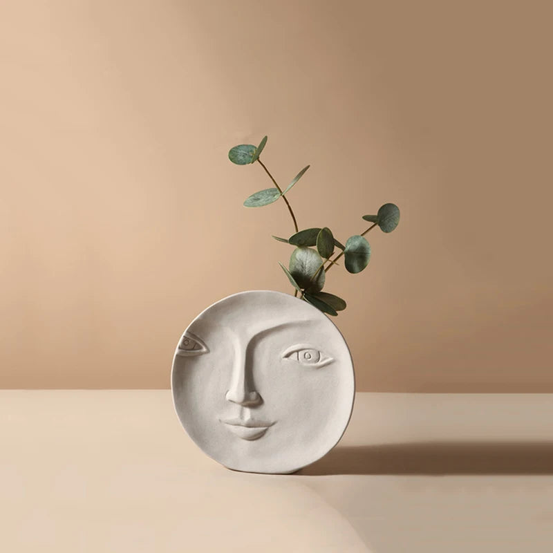 Ceramic Face Vase