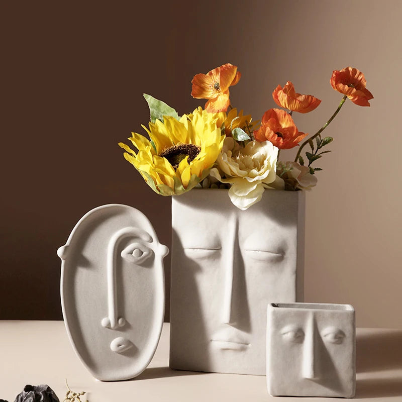 Ceramic Face Vase