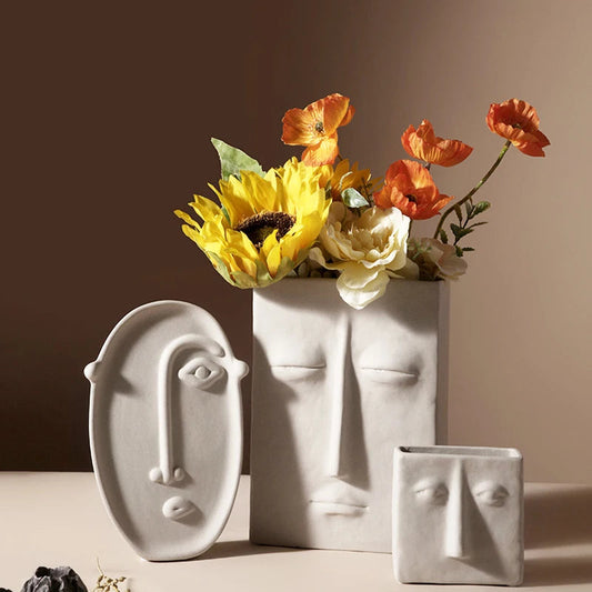 Ceramic Face Vase